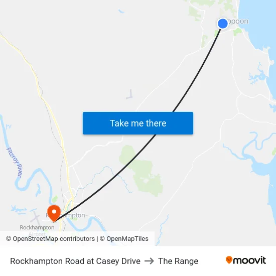 Rockhampton Road at Casey Drive to The Range map