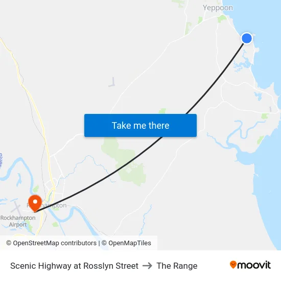 Scenic Highway at Rosslyn Street to The Range map