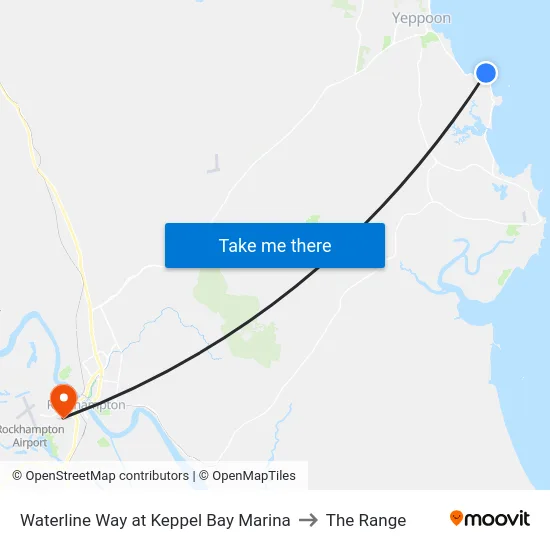 Waterline Way at Keppel Bay Marina to The Range map
