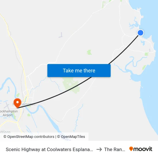 Scenic Highway at Coolwaters Esplanade to The Range map