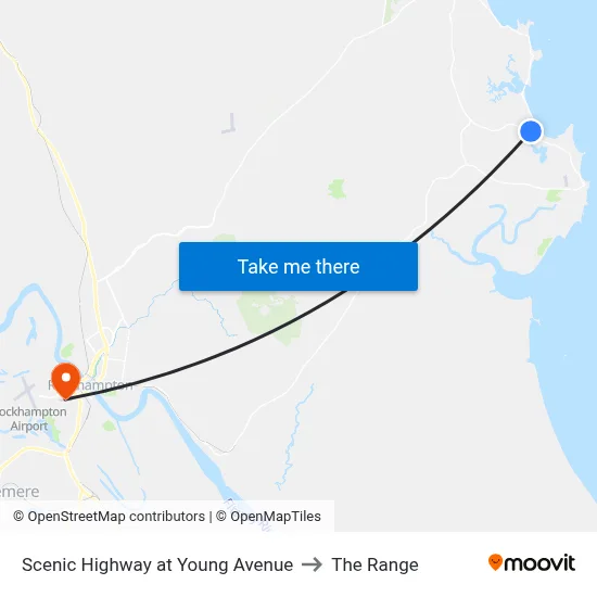 Scenic Highway at Young Avenue to The Range map