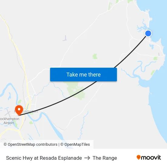 Scenic Hwy at Resada Esplanade to The Range map