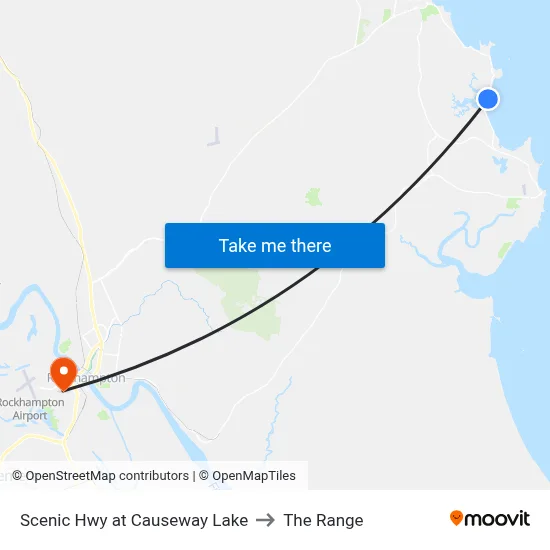 Scenic Hwy at Causeway Lake to The Range map