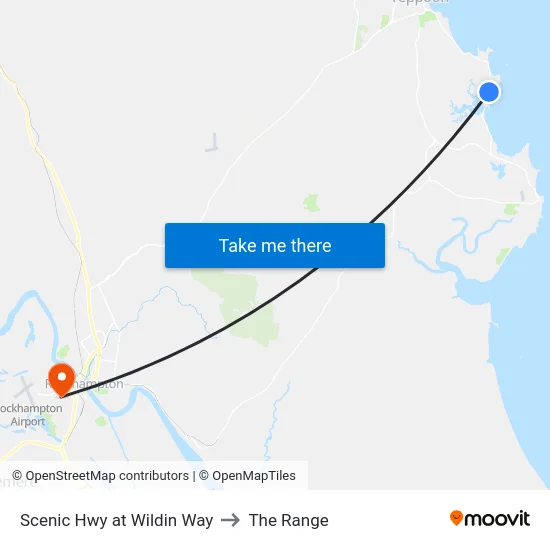Scenic Hwy at Wildin Way to The Range map