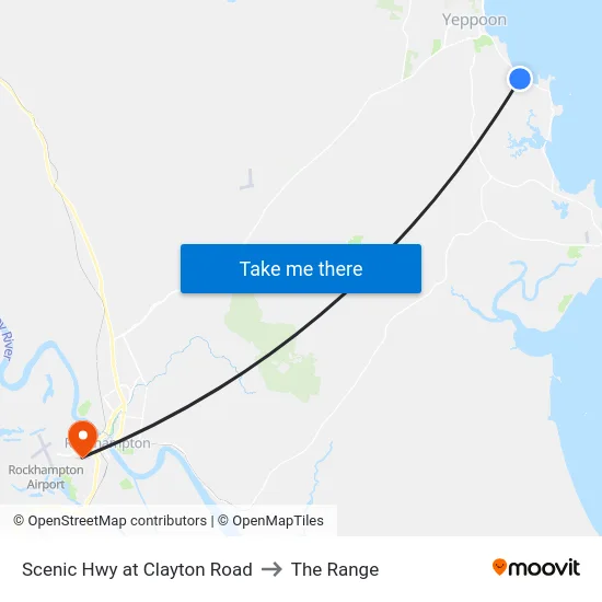 Scenic Hwy at Clayton Road to The Range map
