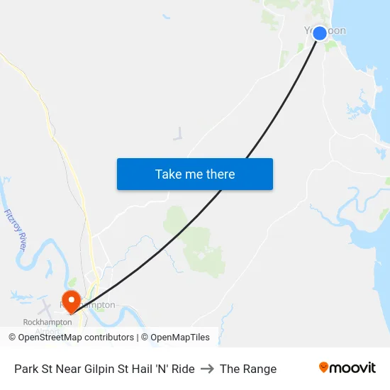 Park St Near Gilpin St Hail 'N' Ride to The Range map