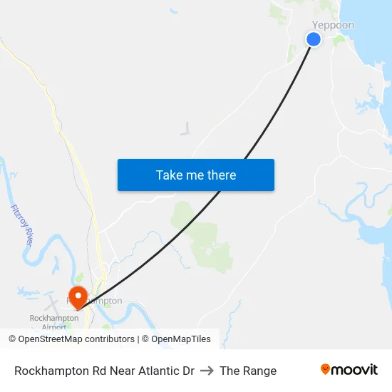 Rockhampton Rd Near Atlantic Dr to The Range map