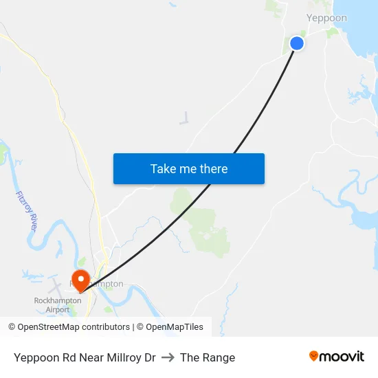 Yeppoon Rd Near Millroy Dr to The Range map