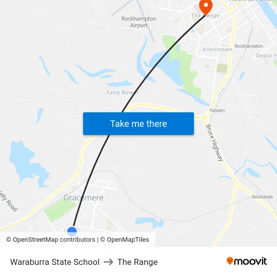 Waraburra State School to The Range map