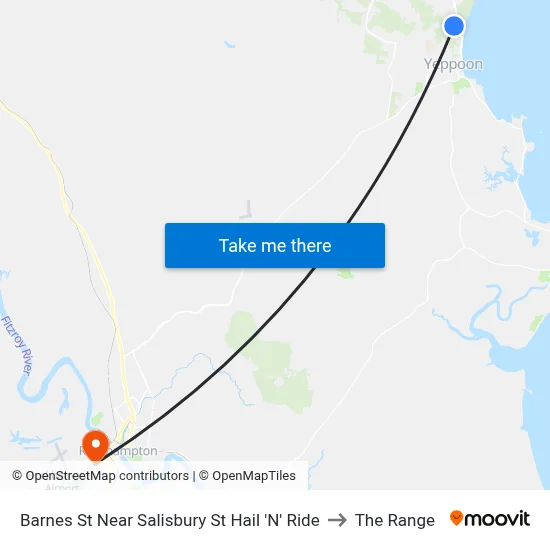 Barnes St Near Salisbury St Hail 'N' Ride to The Range map