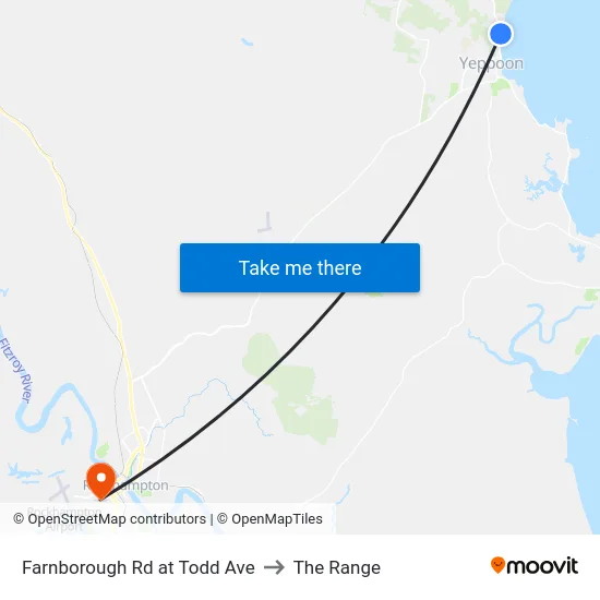 Farnborough Rd at Todd Ave to The Range map
