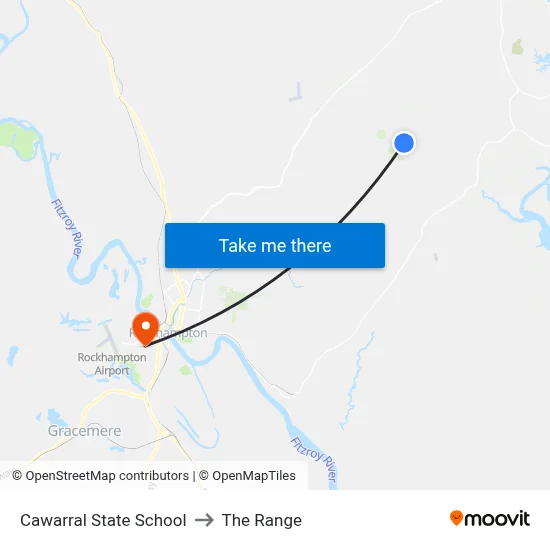 Cawarral State School to The Range map