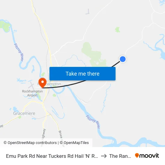 Emu Park Rd Near Tuckers Rd Hail 'N' Ride to The Range map