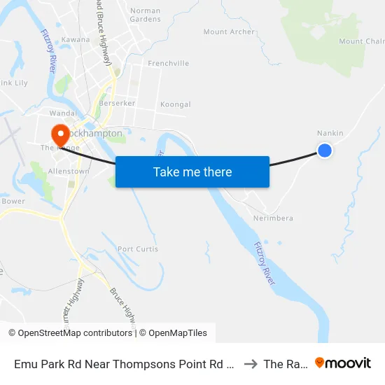 Emu Park Rd Near Thompsons Point Rd Hail 'N' Ride to The Range map