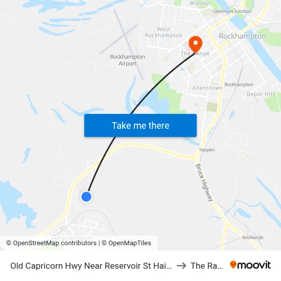 Old Capricorn Hwy Near Reservoir St Hail 'N' Ride to The Range map