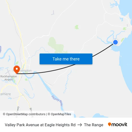 Valley Park Avenue at Eagle Heights Rd to The Range map