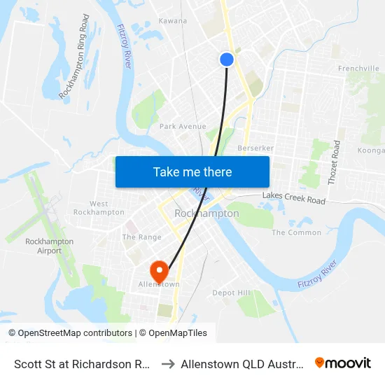 Scott St at Richardson Road to Allenstown QLD Australia map