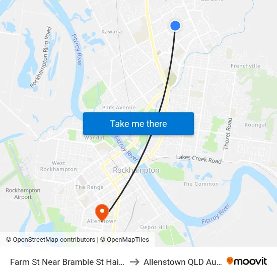 Farm St Near Bramble St Hail 'N' Ride to Allenstown QLD Australia map