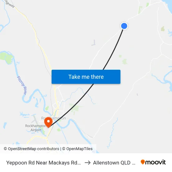 Yeppoon Rd Near Mackays Rd Hail 'N' Ride to Allenstown QLD Australia map
