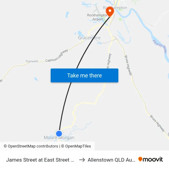 James Street at East Street Extended to Allenstown QLD Australia map