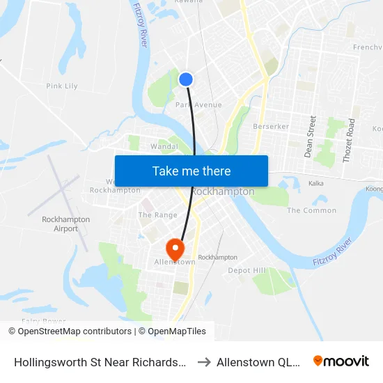 Hollingsworth St Near Richardson Rd Hail 'N' Ride to Allenstown QLD Australia map