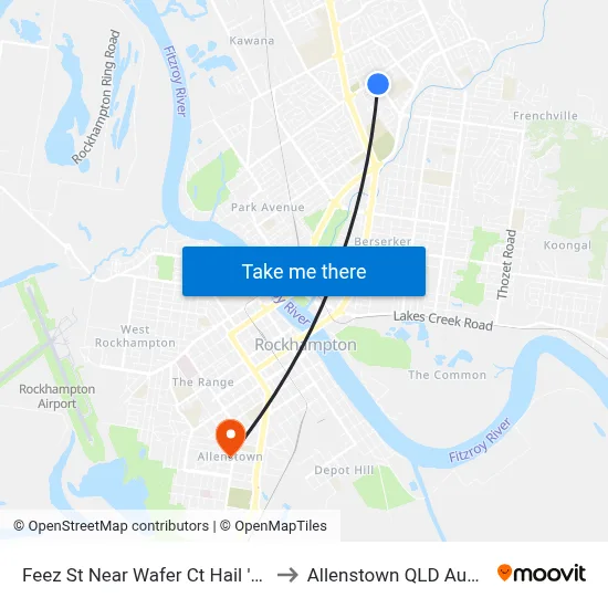 Feez St Near Wafer Ct Hail 'N' Ride to Allenstown QLD Australia map