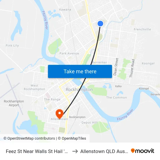 Feez St Near Walls St Hail 'N' Ride to Allenstown QLD Australia map