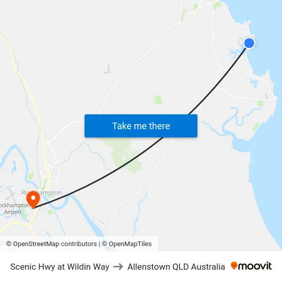 Scenic Hwy at Wildin Way to Allenstown QLD Australia map