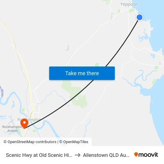 Scenic Hwy at Old Scenic Highway to Allenstown QLD Australia map