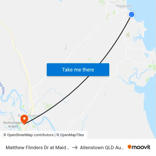 Matthew Flinders Dr at Maida Street to Allenstown QLD Australia map