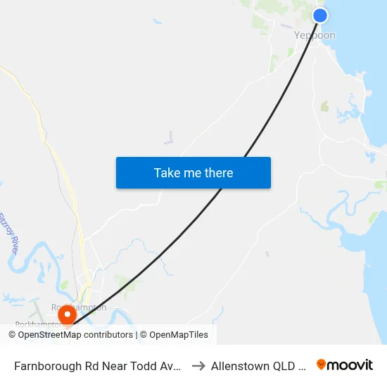 Farnborough Rd Near Todd Ave Hail 'N' Ride to Allenstown QLD Australia map