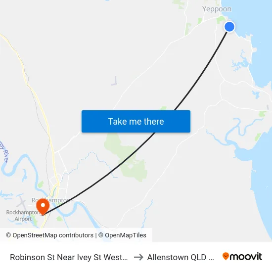 Robinson St Near Ivey St West Hail 'N' Ride to Allenstown QLD Australia map