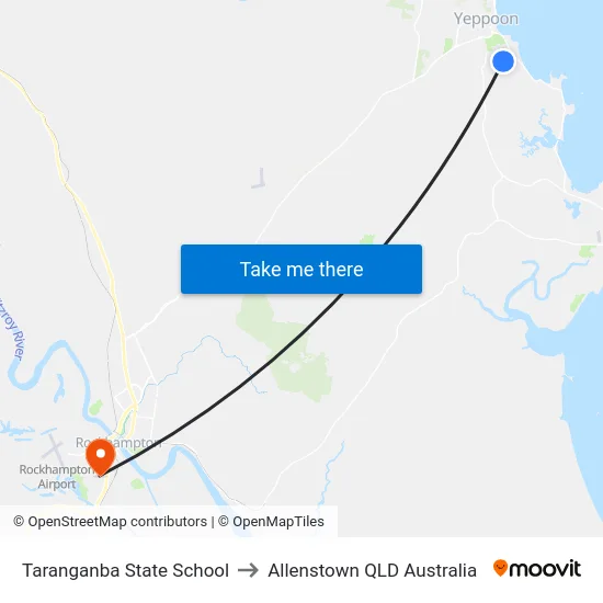 Taranganba State School to Allenstown QLD Australia map