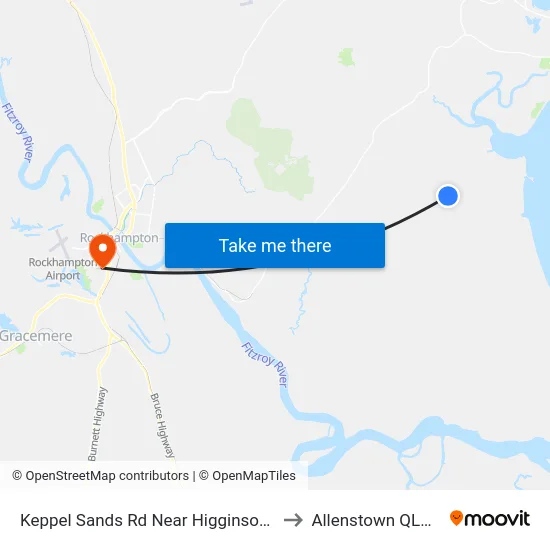 Keppel Sands Rd Near Higginsons Rd Hail 'N' Ride to Allenstown QLD Australia map