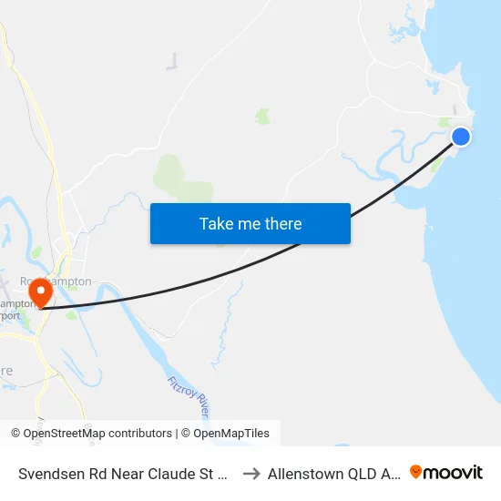 Svendsen Rd Near Claude St Hail 'N' Ride to Allenstown QLD Australia map