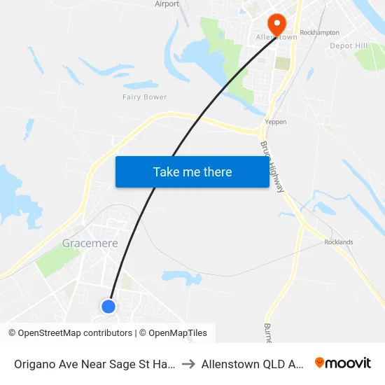 Origano Ave Near Sage St Hail 'N' Ride to Allenstown QLD Australia map