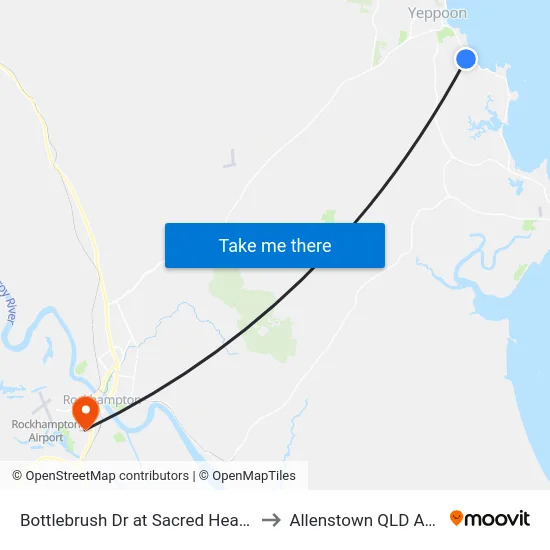 Bottlebrush Dr at Sacred Heart Primary to Allenstown QLD Australia map