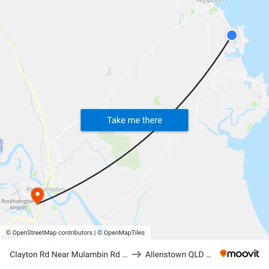 Clayton Rd Near Mulambin Rd Hail 'N' Ride to Allenstown QLD Australia map