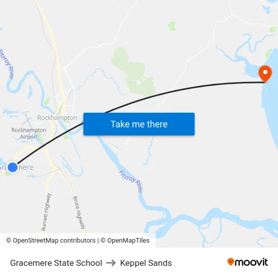 Gracemere State School to Keppel Sands map