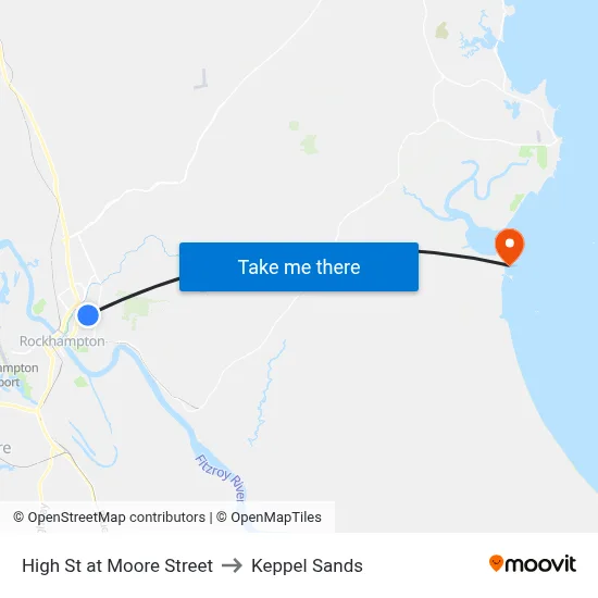 High St at Moore Street to Keppel Sands map