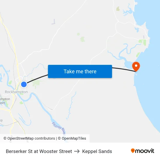 Berserker St at Wooster Street to Keppel Sands map