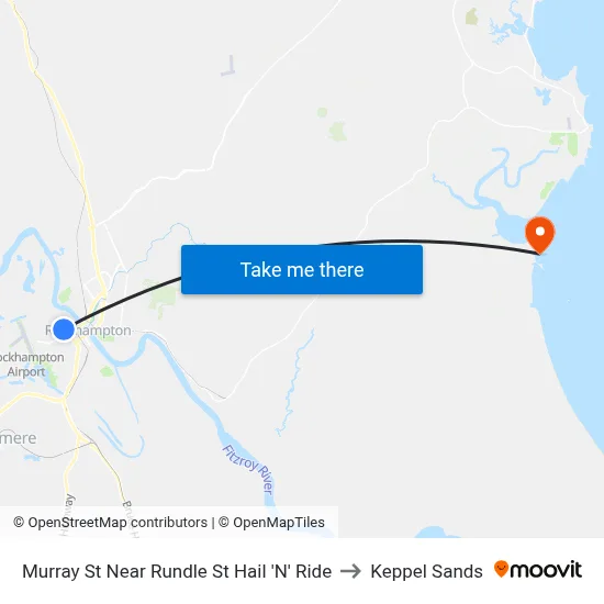 Murray St Near Rundle St Hail 'N' Ride to Keppel Sands map