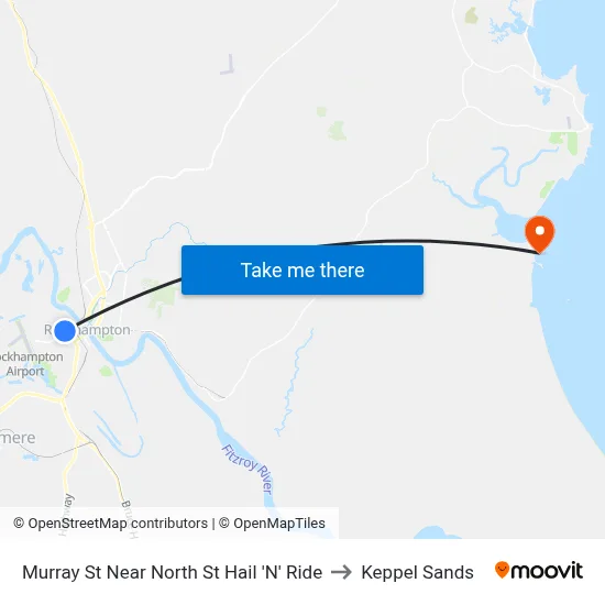 Murray St Near North St Hail 'N' Ride to Keppel Sands map