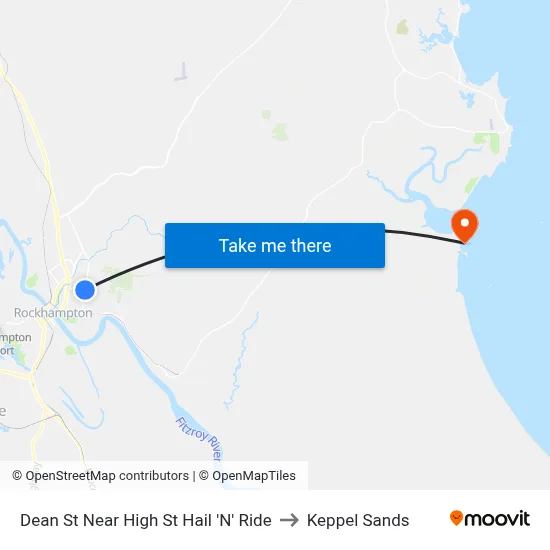 Dean St Near High St Hail 'N' Ride to Keppel Sands map
