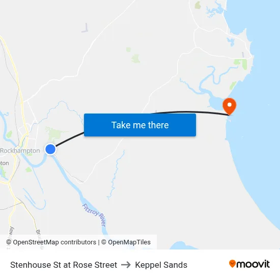 Stenhouse St at Rose Street to Keppel Sands map