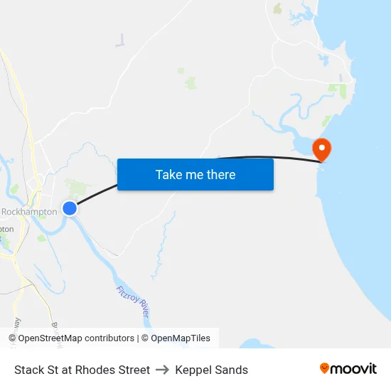 Stack St at Rhodes Street to Keppel Sands map