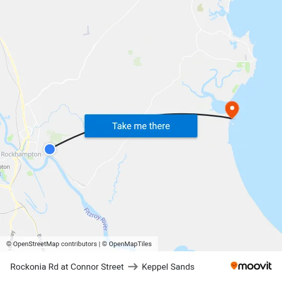 Rockonia Rd at Connor Street to Keppel Sands map