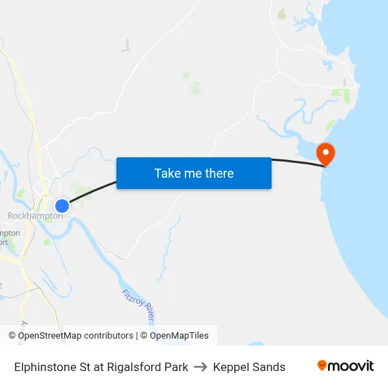 Elphinstone St at Rigalsford Park to Keppel Sands map