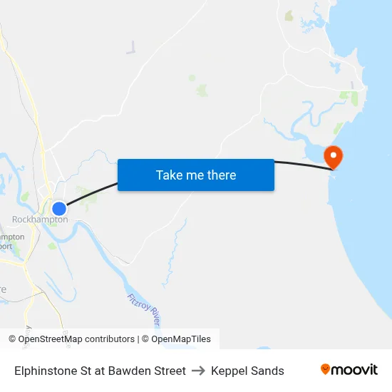 Elphinstone St at Bawden Street to Keppel Sands map