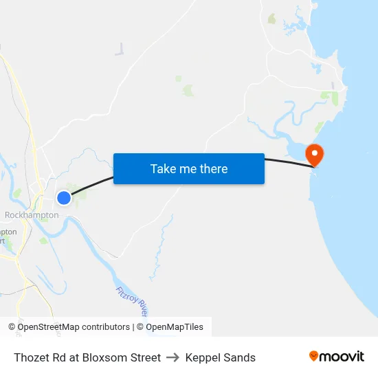 Thozet Rd at Bloxsom Street to Keppel Sands map
